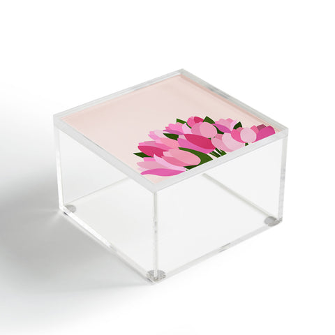 Daily Regina Designs Fresh Tulips Abstract Floral Acrylic Box