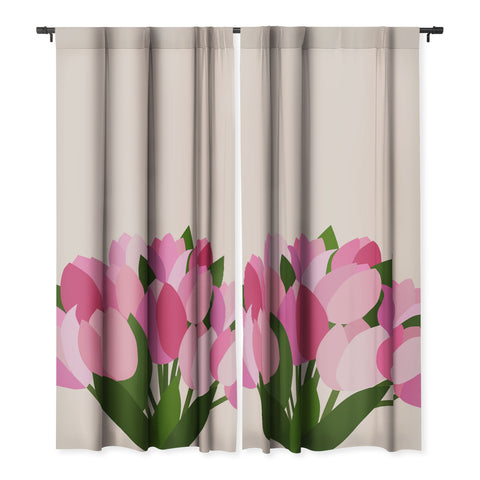 Daily Regina Designs Fresh Tulips Abstract Floral Blackout Non Repeat