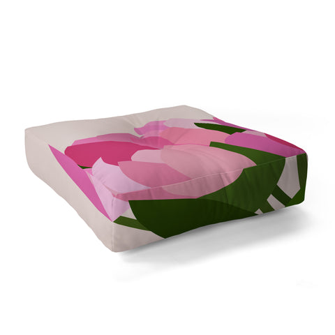 Daily Regina Designs Fresh Tulips Abstract Floral Floor Pillow Square