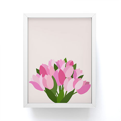 Daily Regina Designs Fresh Tulips Abstract Floral Framed Mini Art Print