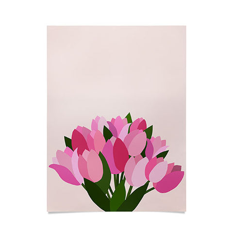 Daily Regina Designs Fresh Tulips Abstract Floral Poster