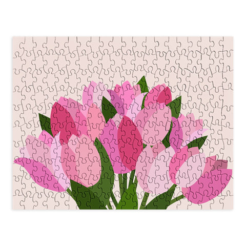 Daily Regina Designs Fresh Tulips Abstract Floral Puzzle