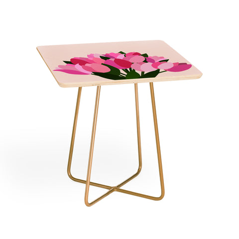 Daily Regina Designs Fresh Tulips Abstract Floral Side Table