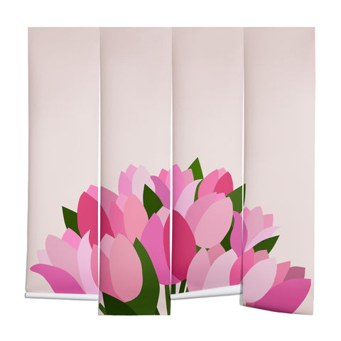 Daily Regina Designs Fresh Tulips Abstract Floral Wall Mural