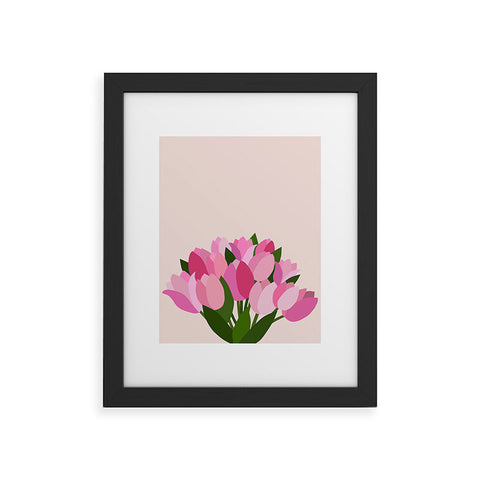 Daily Regina Designs Fresh Tulips Abstract Floral Framed Art Print
