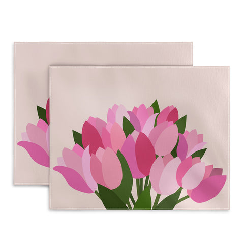 Daily Regina Designs Fresh Tulips Abstract Floral Placemat
