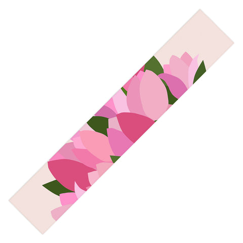Daily Regina Designs Fresh Tulips Abstract Floral Table Runner
