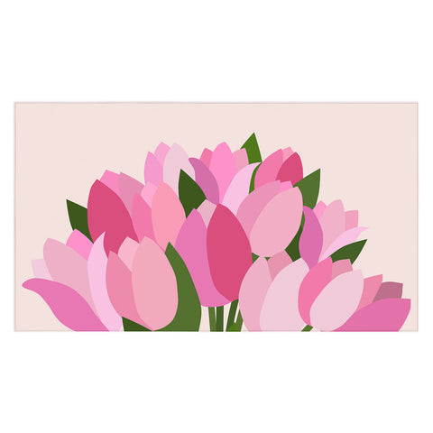 Daily Regina Designs Fresh Tulips Abstract Floral Tablecloth