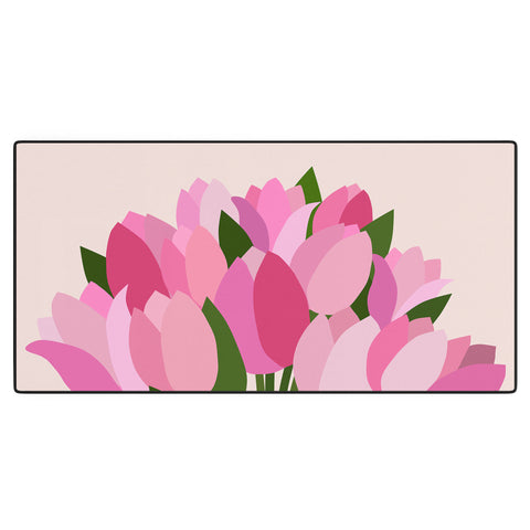 Daily Regina Designs Fresh Tulips Abstract Floral Desk Mat