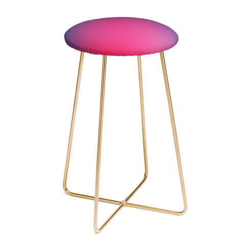 Daily Regina Designs Glowy Blue And Pink Gradient Counter Stool