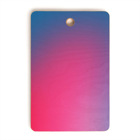 Daily Regina Designs Glowy Blue And Pink Gradient Cutting Board Rectangle