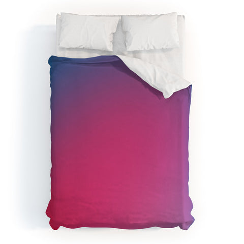 Daily Regina Designs Glowy Blue And Pink Gradient Duvet Cover