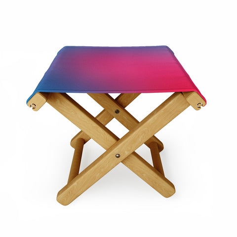 Daily Regina Designs Glowy Blue And Pink Gradient Folding Stool