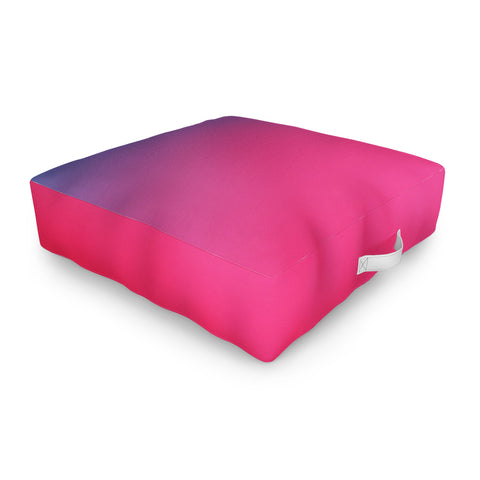Daily Regina Designs Glowy Blue And Pink Gradient Outdoor Floor Cushion