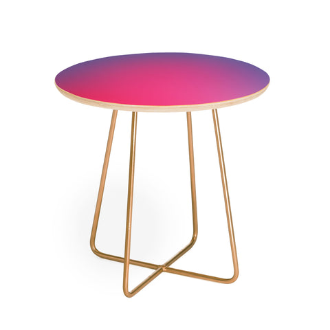 Daily Regina Designs Glowy Blue And Pink Gradient Round Side Table