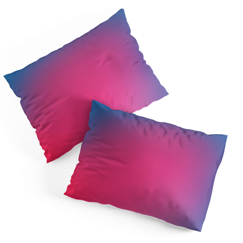 Daily Regina Designs Glowy Blue And Pink Gradient Pillow Shams