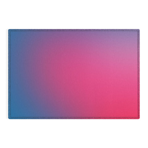 Daily Regina Designs Glowy Blue And Pink Gradient Outdoor Rug