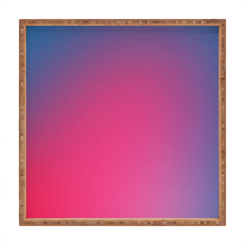 Daily Regina Designs Glowy Blue And Pink Gradient Square Tray