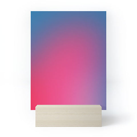 Daily Regina Designs Glowy Blue And Pink Gradient Mini Art Print