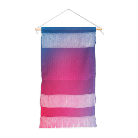 Daily Regina Designs Glowy Blue And Pink Gradient Wall Hanging Portrait