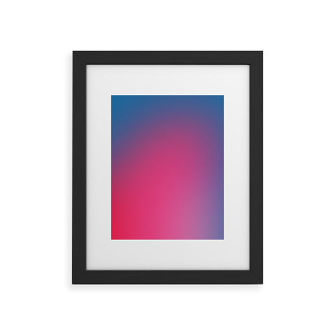 Daily Regina Designs Glowy Blue And Pink Gradient Framed Art Print