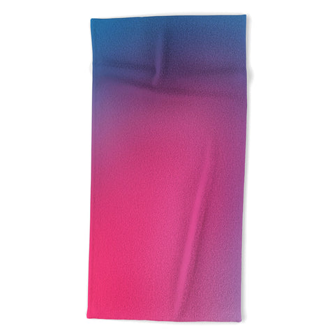 Daily Regina Designs Glowy Blue And Pink Gradient Beach Towel