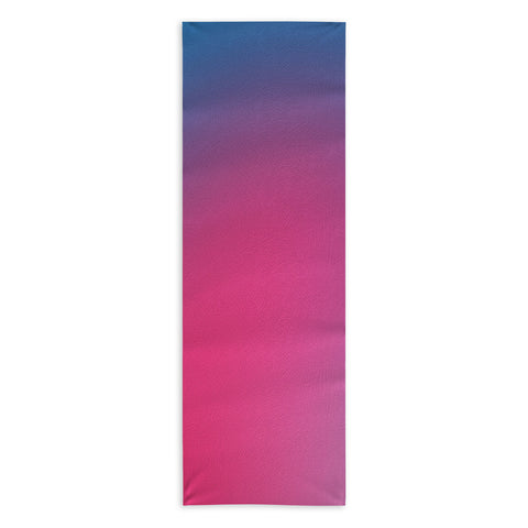 Daily Regina Designs Glowy Blue And Pink Gradient Yoga Towel