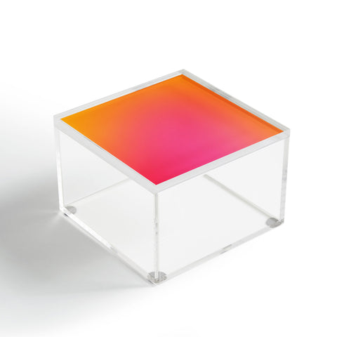 Daily Regina Designs Glowy Orange And Pink Gradient Acrylic Box