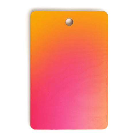 Daily Regina Designs Glowy Orange And Pink Gradient Cutting Board Rectangle