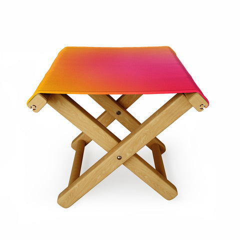 Daily Regina Designs Glowy Orange And Pink Gradient Folding Stool