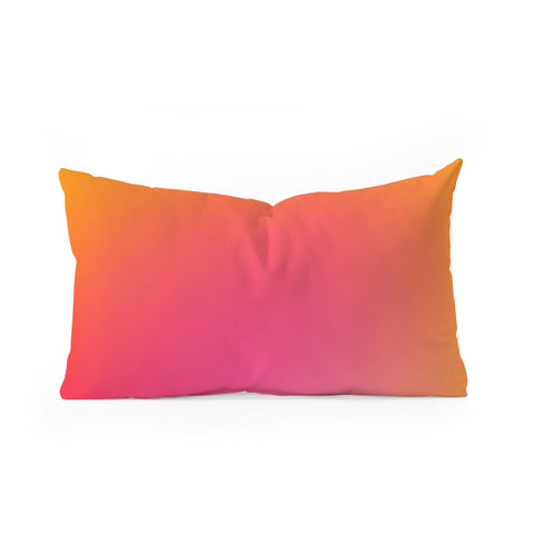 Daily Regina Designs Glowy Orange And Pink Gradient Oblong Throw Pillow