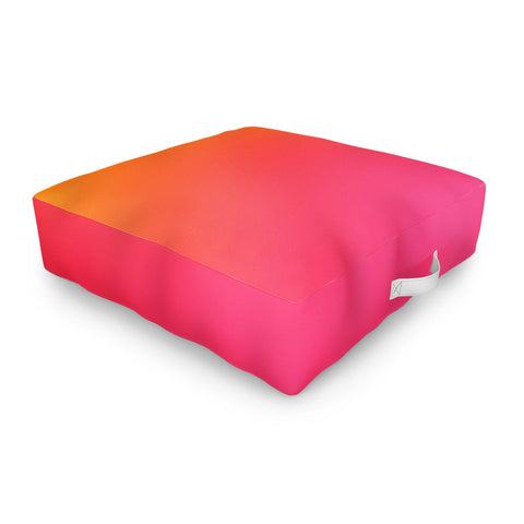 Daily Regina Designs Glowy Orange And Pink Gradient Outdoor Floor Cushion