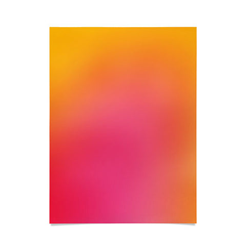 Daily Regina Designs Glowy Orange And Pink Gradient Poster
