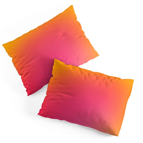 Daily Regina Designs Glowy Orange And Pink Gradient Pillow Shams