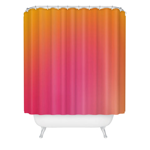 Daily Regina Designs Glowy Orange And Pink Gradient Shower Curtain