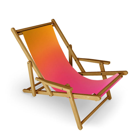 Daily Regina Designs Glowy Orange And Pink Gradient Sling Chair