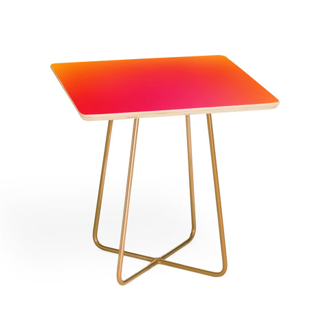 Daily Regina Designs Glowy Orange And Pink Gradient Side Table