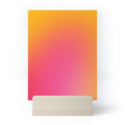 Daily Regina Designs Glowy Orange And Pink Gradient Mini Art Print