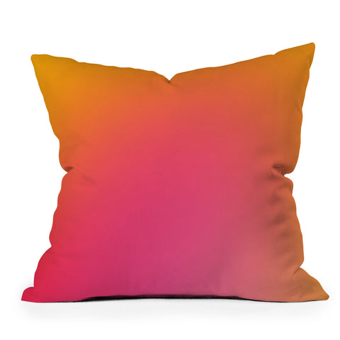 Daily Regina Designs Glowy Orange And Pink Gradient Throw Pillow