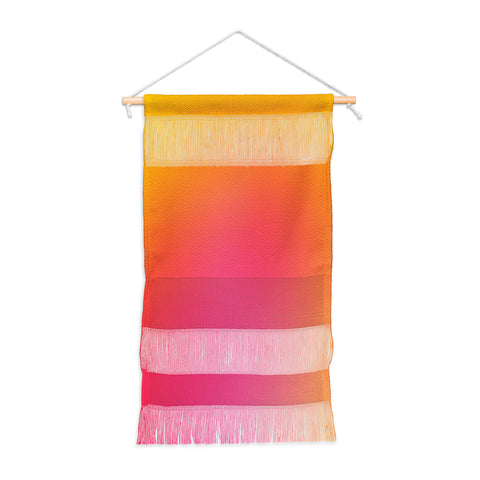 Daily Regina Designs Glowy Orange And Pink Gradient Wall Hanging Portrait