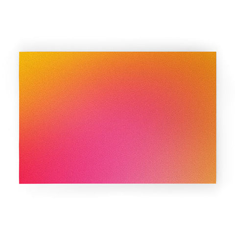 Daily Regina Designs Glowy Orange And Pink Gradient Welcome Mat