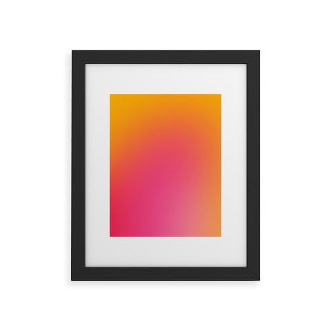 Daily Regina Designs Glowy Orange And Pink Gradient Framed Art Print
