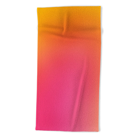 Daily Regina Designs Glowy Orange And Pink Gradient Beach Towel