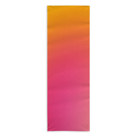 Daily Regina Designs Glowy Orange And Pink Gradient Yoga Towel
