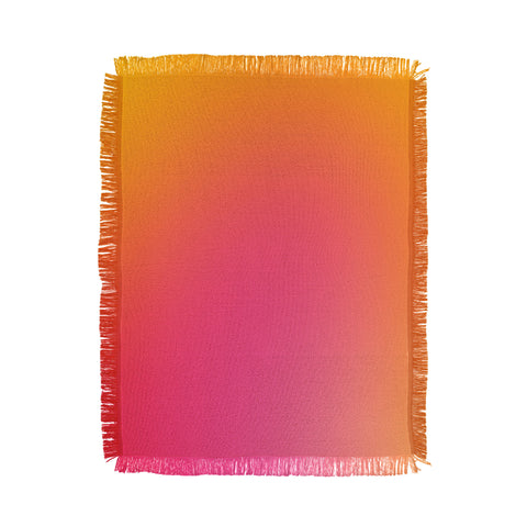 Daily Regina Designs Glowy Orange And Pink Gradient Throw Blanket
