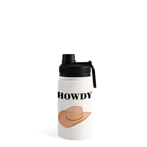 Daily Regina Designs Howdy Cowboy Hat Neutral Beige Water Bottle