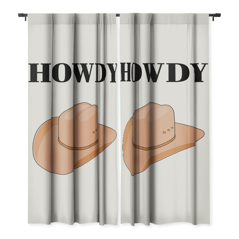 Daily Regina Designs Howdy Cowboy Hat Neutral Beige Blackout Non Repeat