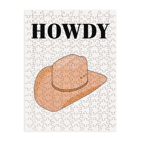 Daily Regina Designs Howdy Cowboy Hat Neutral Beige Puzzle