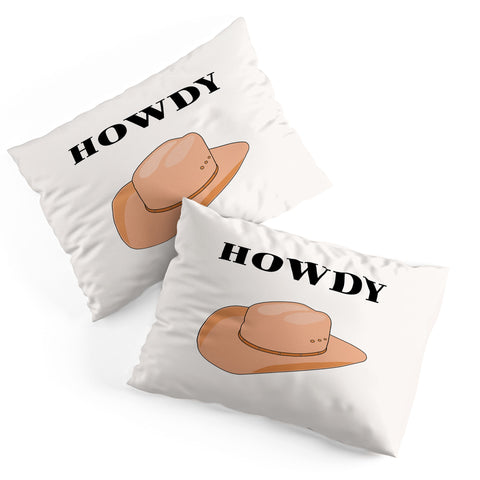 Daily Regina Designs Howdy Cowboy Hat Neutral Beige Pillow Shams