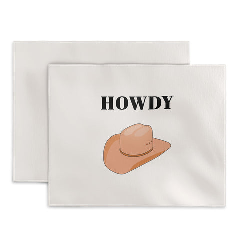 Daily Regina Designs Howdy Cowboy Hat Neutral Beige Placemat